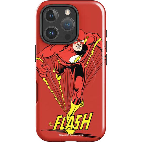 DC Comics The Flash Classic Action Pose Art iPhone 16 Pro Magsafe Impact Case